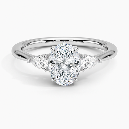 1.60 Carat Princess Halo Design Solitaire Lab Diamond Ring 18K - Florina 