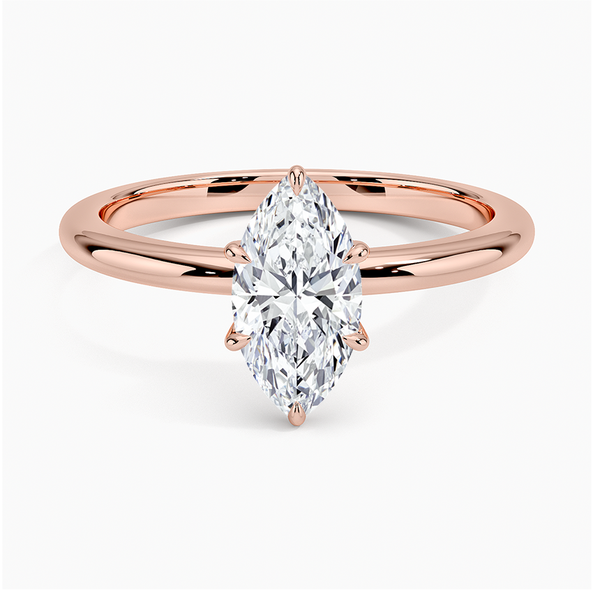 1.10 Karat Marquise Kesim Hidden Halo Tasarım Tektaş Laboratuvar Pırlanta Yüzük - Bern