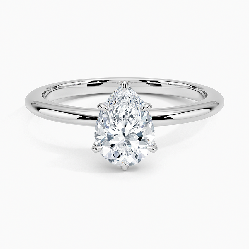 1.10 Karat Damla Kesim Hidden Halo Tasarım Tektaş Laboratuvar Pırlanta Yüzük - Bern - Bold Diamonds