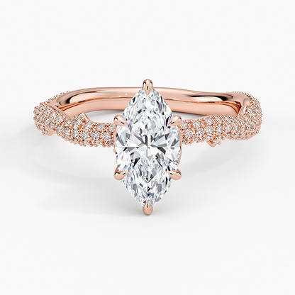 1.75 Marquise Kesim Hidden Halo Tasarım Tektaş Laboratuvar Pırlanta Yüzük - Filara