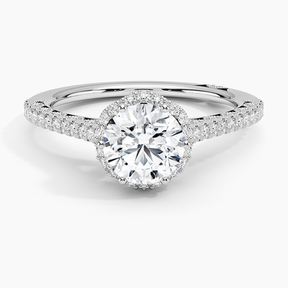 1.50 Hidden Halo Tasarım Tektaş Laboratuvar Pırlanta Yüzük - Gilara