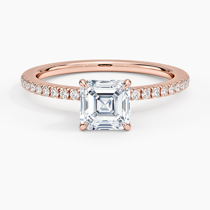 1.60 Carat Princess Halo Design Solitaire Lab Diamond Ring 18K - Florina 