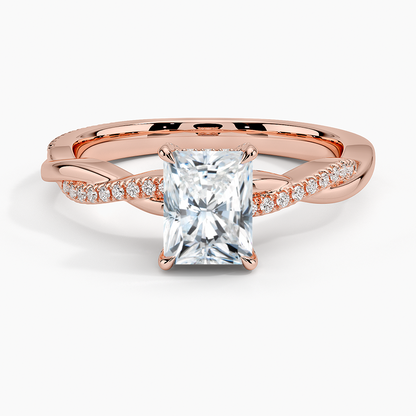 1.60 Carat Princess Halo Design Solitaire Lab Diamond Ring 18K - Florina 