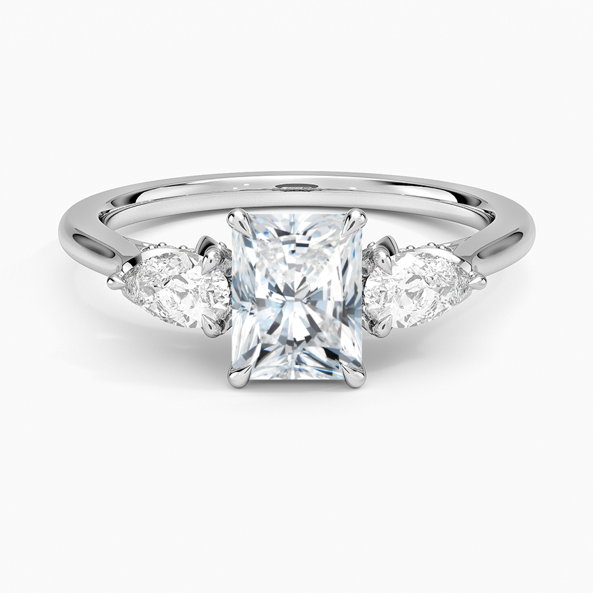1.60 Carat Princess Halo Design Solitaire Lab Diamond Ring 18K - Florina 