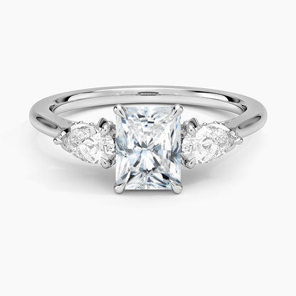 1.60 Carat Princess Halo Design Solitaire Lab Diamond Ring 18K - Florina 