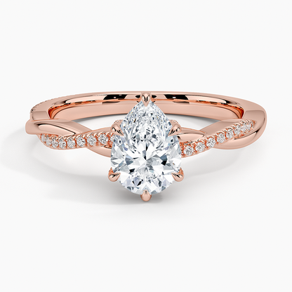 1.60 Carat Princess Halo Design Solitaire Lab Diamond Ring 18K - Florina 