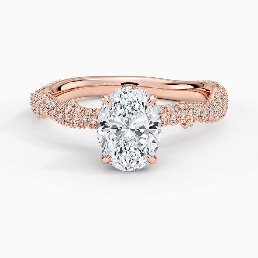 1.75 Oval Kesim Hidden Halo Tasarım Tektaş Laboratuvar Pırlanta Yüzük - Filara