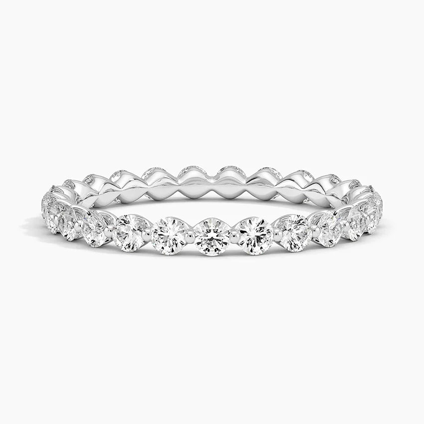 Tam Tur 3.00 Karat Yuvarlak Kesim Laboratuvar Pırlanta Yüzük 18K - Bold Diamonds