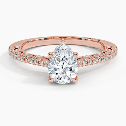 1.50 Damla Kesim Halo Tasarım Tektaş Laboratuvar Pırlanta Yüzük - Nilara