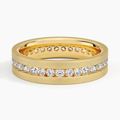Alyans 1,50 Karat Baget Kesim Laboratuvar Pırlanta Yüzük 18K - Bold Diamonds