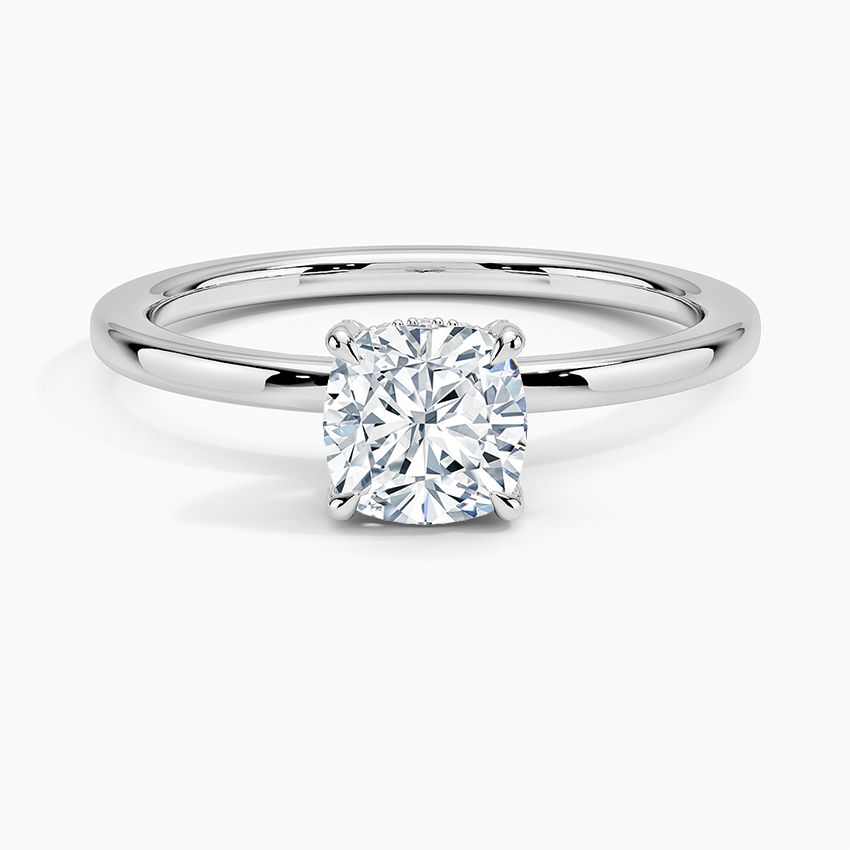 1.60 Carat Princess Halo Design Solitaire Lab Diamond Ring 18K - Florina 