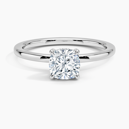 1.60 Carat Princess Halo Design Solitaire Lab Diamond Ring 18K - Florina 