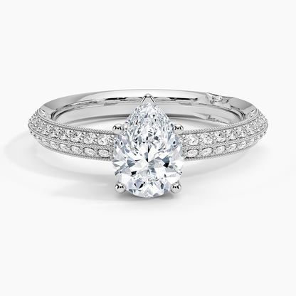 1.50 Damla Kesim Yarım Tur Tasarım Tektaş Laboratuvar Pırlanta Yüzük - Selara