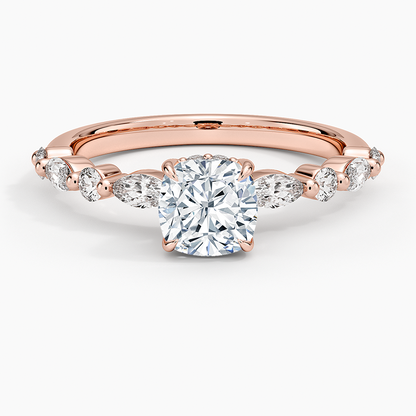 1.60 Carat Princess Halo Design Solitaire Lab Diamond Ring 18K - Florina 