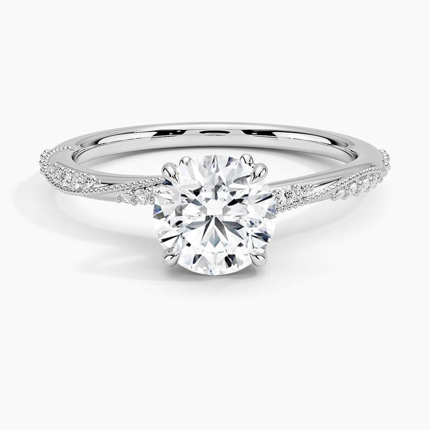1.25 Karat Hidden Halo Tasarım Tektaş Laboratuvar Pırlanta Yüzük 18K  - Melora - Bold Diamonds