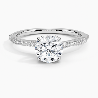 1.60 Carat Princess Halo Design Solitaire Lab Diamond Ring 18K - Florina 