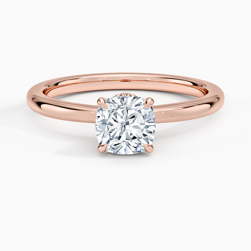 1.15 Cushion Kesim Hidden Halo Tasarım Tektaş Laboratuvar Pırlanta Yüzük - Vilora