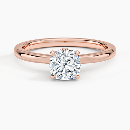 1.15 Cushion Kesim Hidden Halo Tasarım Tektaş Laboratuvar Pırlanta Yüzük - Vilora