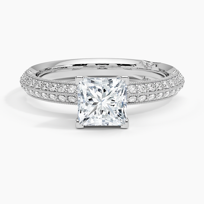 1.50 Prenses Kesim Yarım Tur Tasarım Tektaş Laboratuvar Pırlanta Yüzük - Selara