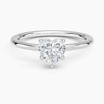 1.10 Kalp Kesim Hidden Halo Tasarım Tektaş Laboratuvar Pırlanta Yüzük - Melara