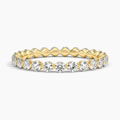 Tam Tur 1.00 Karat Yuvarlak Kesim Laboratuvar Pırlanta Yüzük 18K - Bold Diamonds