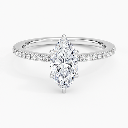 1.60 Carat Princess Halo Design Solitaire Lab Diamond Ring 18K - Florina 