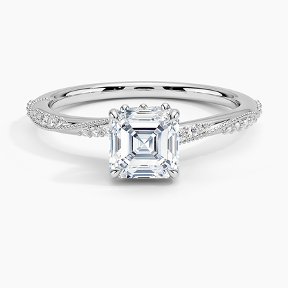 1.60 Carat Princess Halo Design Solitaire Lab Diamond Ring 18K - Florina 