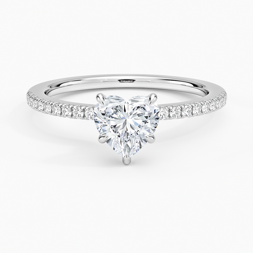 1.25 Karat Kalp Kesim Hidden Halo Tasarım Tektaş Laboratuvar Pırlanta Yüzük - Filora - Bold Diamonds