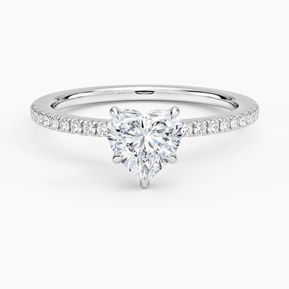 1.60 Carat Princess Halo Design Solitaire Lab Diamond Ring 18K - Florina 