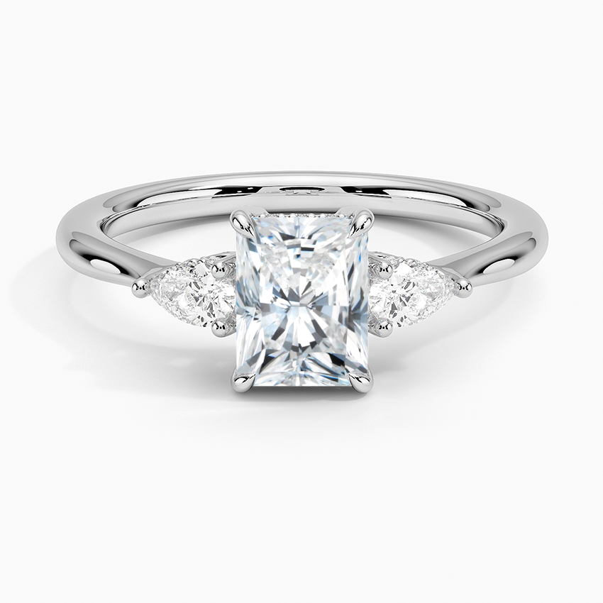 1.60 Carat Princess Halo Design Solitaire Lab Diamond Ring 18K - Florina 