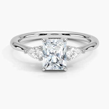 1.60 Carat Princess Halo Design Solitaire Lab Diamond Ring 18K - Florina 