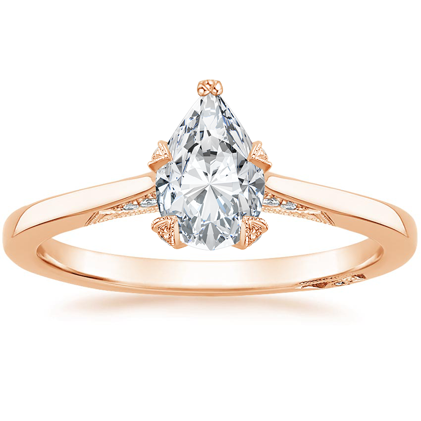 1.25 Damla Kesim Hidden Halo Tasarım Tektaş Laboratuvar Pırlanta Yüzük - Telara