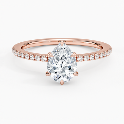 1.60 Carat Princess Halo Design Solitaire Lab Diamond Ring 18K - Florina 