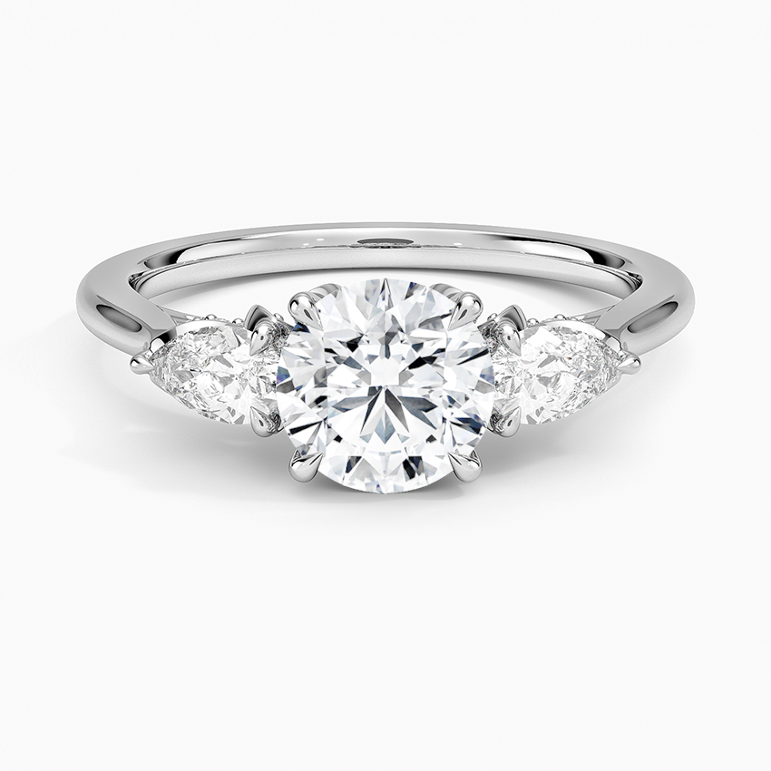 1.60 Carat Princess Halo Design Solitaire Lab Diamond Ring 18K - Florina 