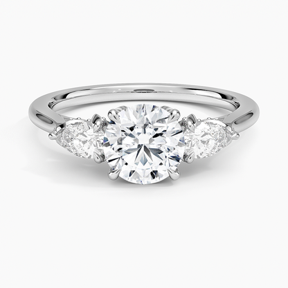 1.60 Carat Princess Halo Design Solitaire Lab Diamond Ring 18K - Florina 