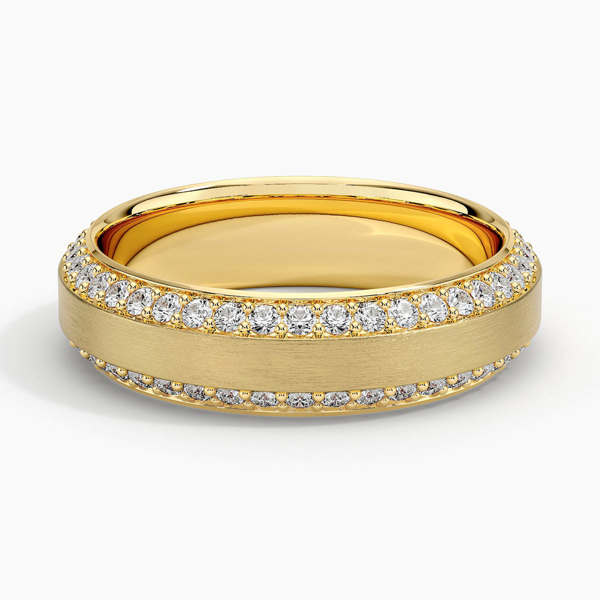 Özel Tasarım Alyans 1,00 Karat Yuvarlak Kesim Laboratuvar Pırlanta Yüzük 18K - Bold Diamonds