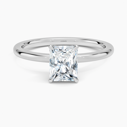 1.60 Carat Princess Halo Design Solitaire Lab Diamond Ring 18K - Florina 