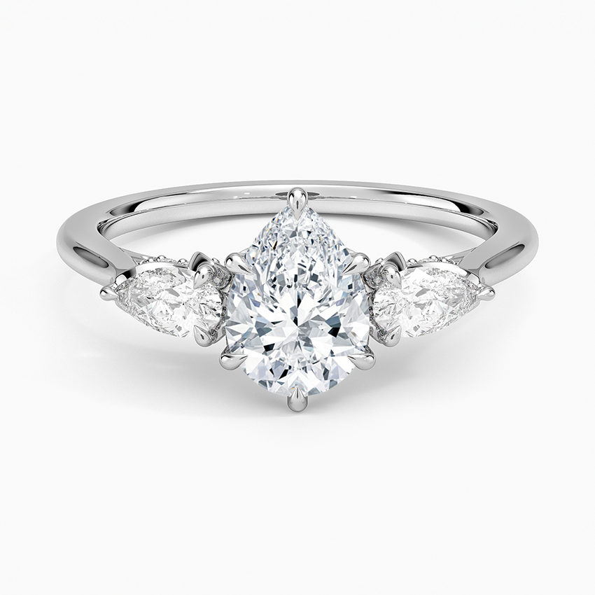 1.60 Carat Princess Halo Design Solitaire Lab Diamond Ring 18K - Florina 