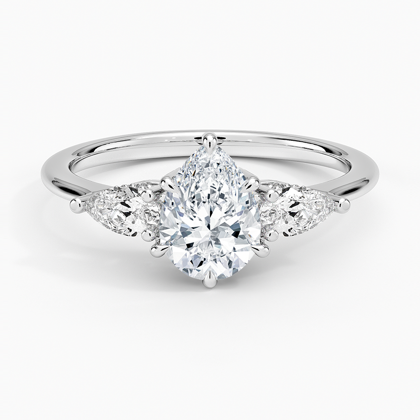 1.60 Carat Princess Halo Design Solitaire Lab Diamond Ring 18K - Florina 