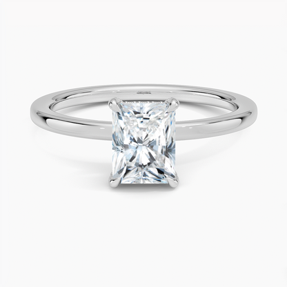 1.60 Carat Princess Halo Design Solitaire Lab Diamond Ring 18K - Florina 