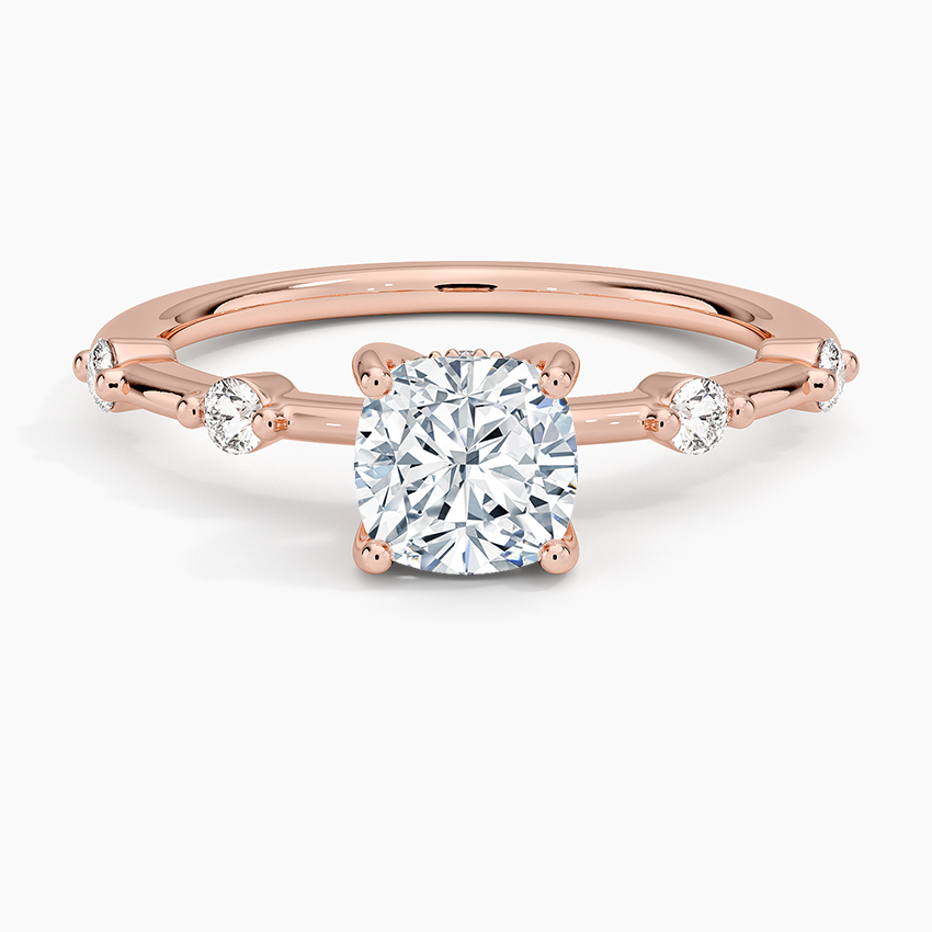 1.20 Cushion Kesim Hidden Halo Tasarım Tektaş Laboratuvar Pırlanta Yüzük - Zelora