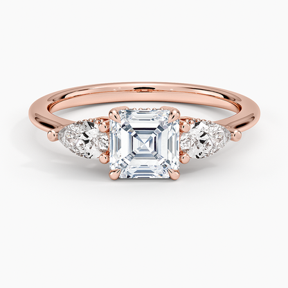 1.60 Carat Princess Halo Design Solitaire Lab Diamond Ring 18K - Florina 