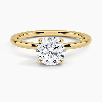 1.60 Carat Princess Halo Design Solitaire Lab Diamond Ring 18K - Florina 