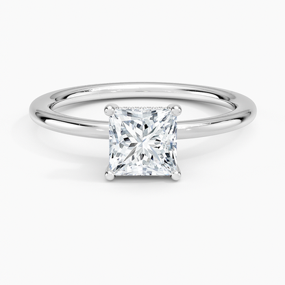 1.10 Prenses Kesim Hidden Halo Tasarım Tektaş Laboratuvar Pırlanta Yüzük - Melara