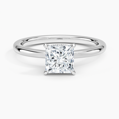 1.15 Prenses Kesim Hidden Halo Tasarım Tektaş Laboratuvar Pırlanta Yüzük - Vilora