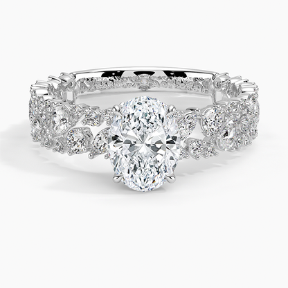 2.00 Oval Kesim Özel Tasarım Tektaş Laboratuvar Pırlanta Yüzük - Aylora