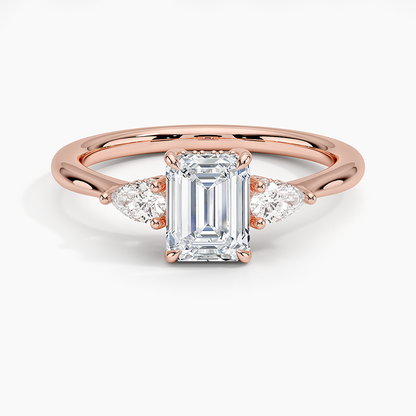 1.60 Carat Princess Halo Design Solitaire Lab Diamond Ring 18K - Florina 