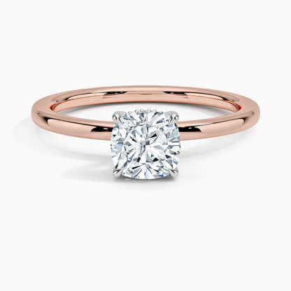 1.60 Carat Princess Halo Design Solitaire Lab Diamond Ring 18K - Florina 