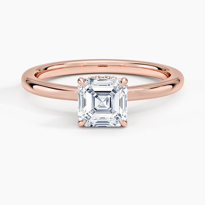 1.15 Asscher Kesim Hidden Halo Tasarım Tektaş Laboratuvar Pırlanta Yüzük - Vilora