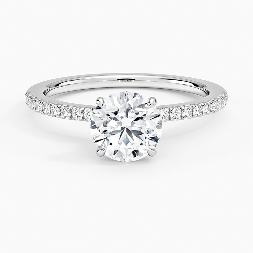 1.60 Carat Princess Halo Design Solitaire Lab Diamond Ring 18K - Florina 